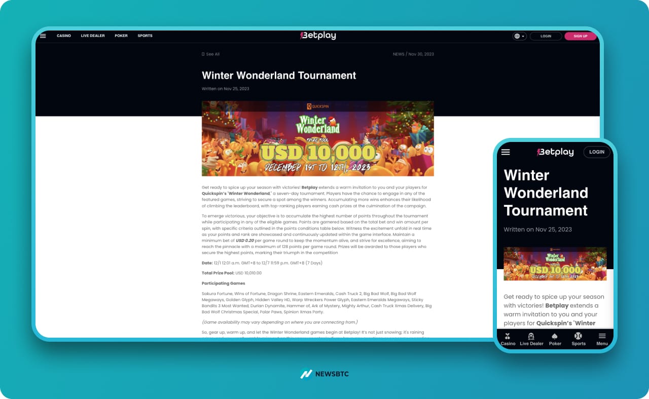 Well-optimized Mobile Casino with tournaments of much more